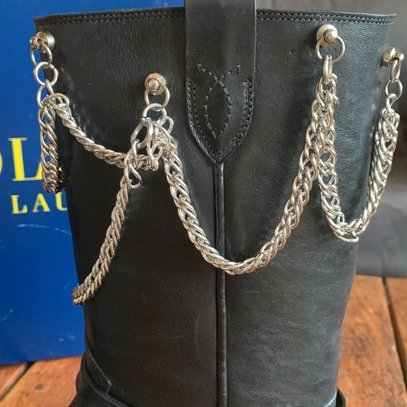 Polo Ralph Lauren One of a kind Harness Boot with chain embellishment. - Picture 8 of 12